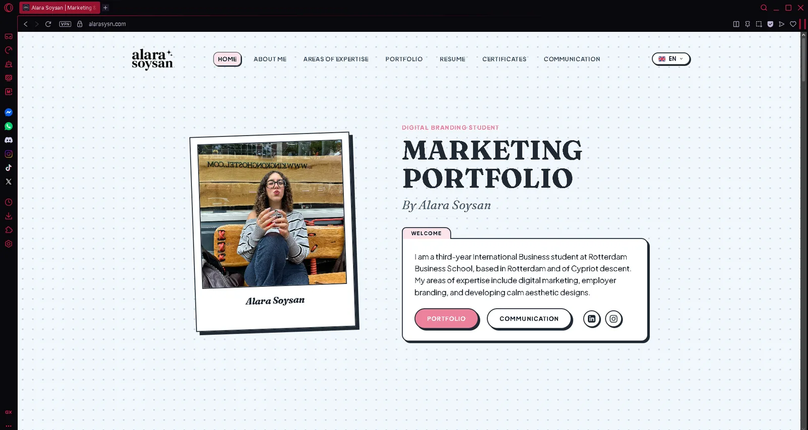 Alara Soysan Portfolio — screenshot 1