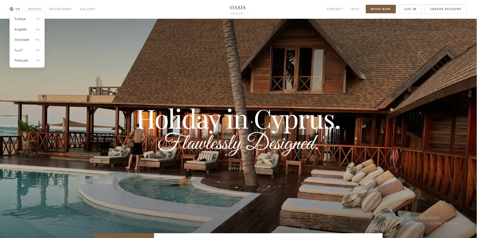 Hotel System (for customers) — screenshot 1